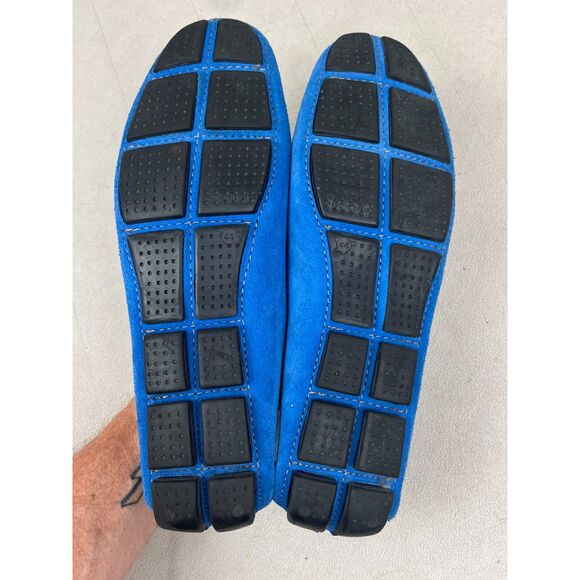 Eredi Pisano Blue Suede Driving Loafer Slip On Shoes   Mens Size EU44 US 11 main image 9